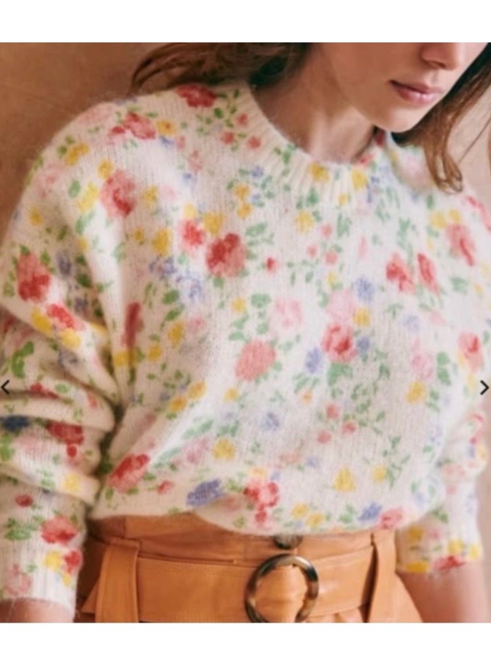 Sezane Pauline Floral Sweater